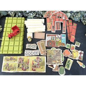 Vintage Richard Scarry's Puzzletown PlaySkool Farm Playset 1976 'Farmer Alfalfa'